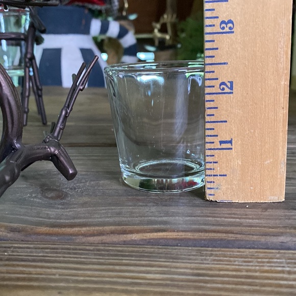 Yankee Candle Rustic Woodsy Triple Twiggy Deer Glass and Metal Votive Holders 🦌 - Picture 11 of 16